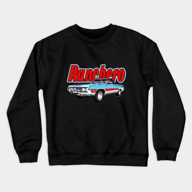 1971 Ford Ranchero at Three Palms - 5th Generation of Ranchero Crewneck Sweatshirt by vivachas